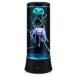 POYO LED Fantasy Quallen Lavalampe – Runde echte Quallen Aquarium Lampe – 7...