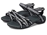 Teva Damen Tirra Womens Sandale, Palms Black/White, 39 EU