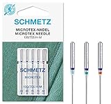 SCHMETZ Nähmaschinennadeln im Set | 5 Microtex-Nadeln | 130/705 H-M |...