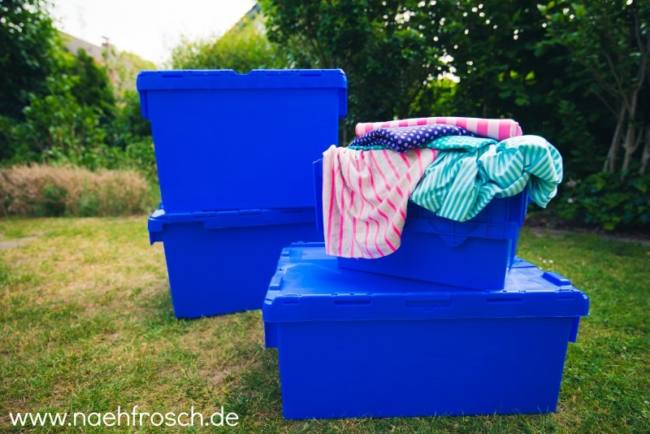 Stoffe aufbewahren: Kisten zum Lagern von Stoffen und Nähzubehör