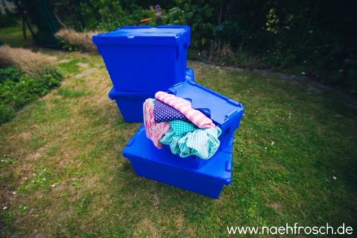 Stoffe aufbewahren: Kisten zum Lagern von Stoffen und Nähzubehör