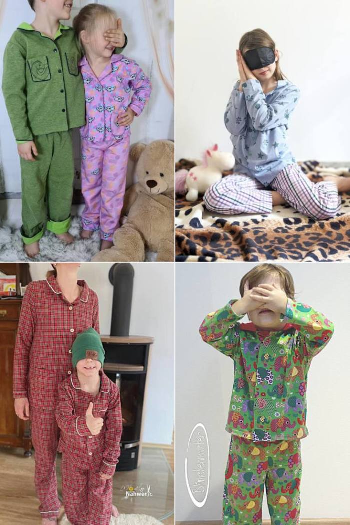 Klassischen Pyjama Nahen Schlafanzug Fur Die Ganze Familie