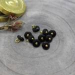 Ösenknopf Perla 10mm – schwarz